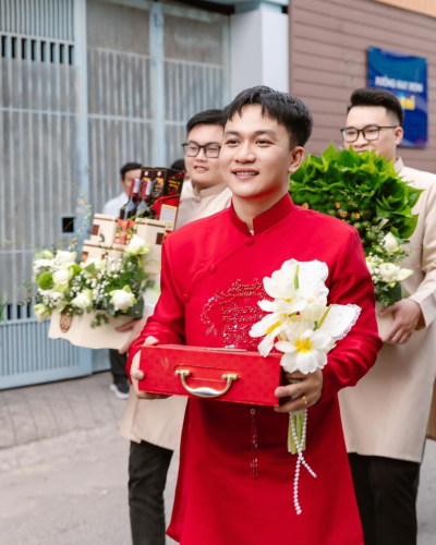 Bó Hoa Cưới từ Tulip mix Thiên Môn